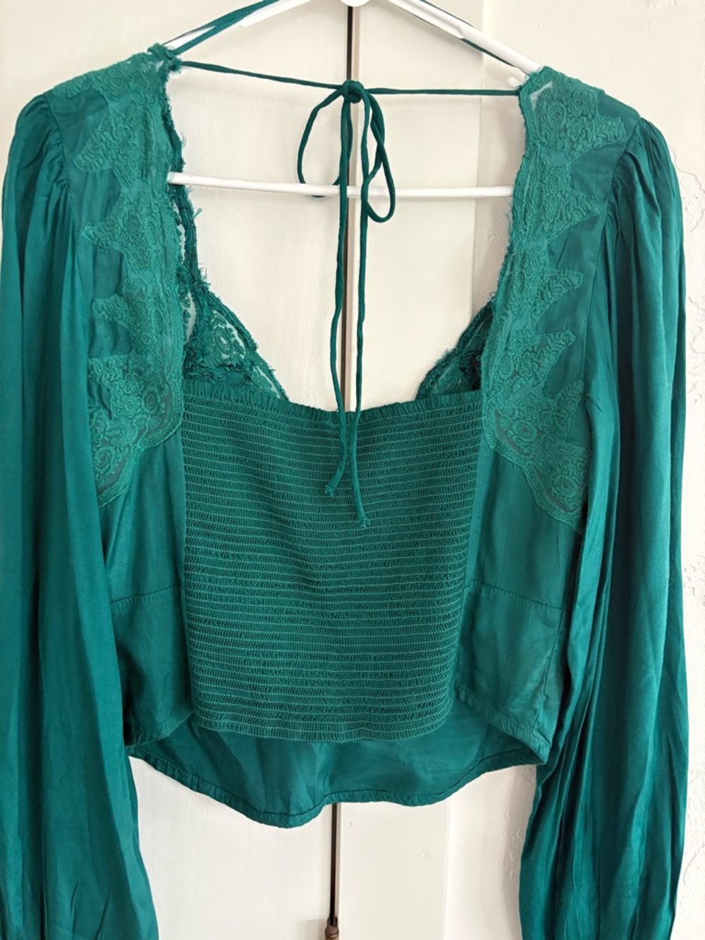 FREE PEOPLE Janelle Lace Top in Green Balsam - Picture 5 of 13